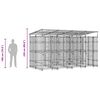 vidaXL Canil de exterior com telhado 7,37 m&sup2; a&ccedil;o