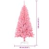 vidaXL Árvore de Natal com 150 LEDs com suporte Rosa 120 cm PVC