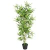 vidaXL Planta bambu artificial com vaso 120 cm verde