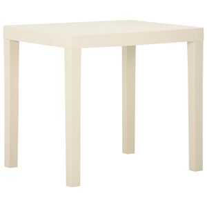 vidaXL Mesa de jardim 79x65x72 cm plástico branco
