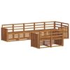 vidaXL Conjunto de Sof&aacute;s para Exterior 8 unid. Natural Poli&eacute;ster