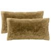 vidaXL Almofada HEERLEN 2 unid. Cinzento-claro Fleece PV