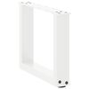 vidaXL P&eacute;s para mesa de centro em formato de U, 2 pe&ccedil;as, branco, 40x(30-31) cm, a&ccedil;o