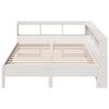 vidaXL Cama com estante sem colch&atilde;o 160x200 cm pinho maci&ccedil;o branco