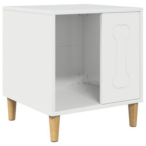 vidaXL Casinha para Cachorro Branco Brilhante 44 x 42 x 49 cm