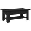 vidaXL Mesa de centro Carvalho Preto 102 x 55 x 42 cm