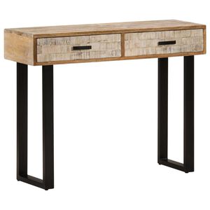 vidaXL Mesa consola 100x30x75 cm madeira de mangueira maci&ccedil;a