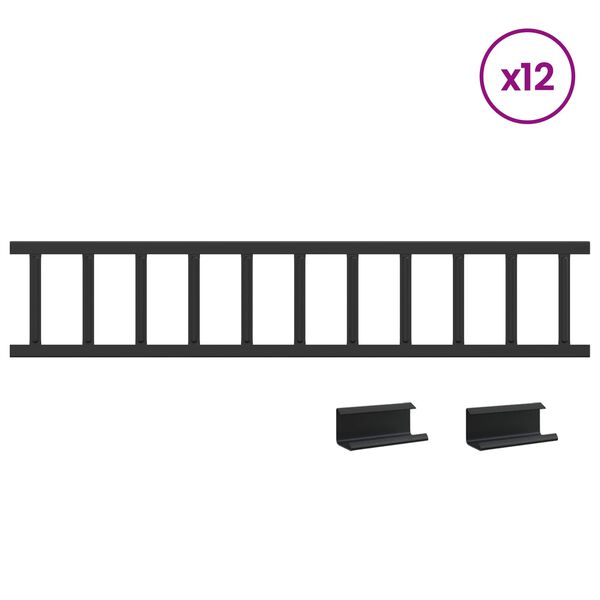 vidaXL Guarda de Neve para Telhado 1200 x 2,5 x 20 cm A&ccedil;o