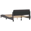 vidaXL Estrutura de cama Dover 140x190cm couro artificial cinzento