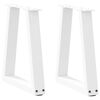 vidaXL P&eacute;s para mesa de centro em V 2 pe&ccedil;as Branco 28x(42-43,3) cm A&ccedil;o