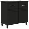 vidaXL Unidade de vaidade para banheiro Preto 60 x 35 x 60 cm