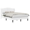 vidaXL Estrutura da Cama Branco 140 x 190 cm Couro Sint&eacute;tico