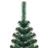 vidaXL Árvore Natal artificial c/ pontas iridescentes 210 cm PVC verde