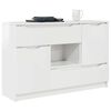 vidaXL Buffet Branco Brilhante 100 x 30 x 65,6 Madeira processada