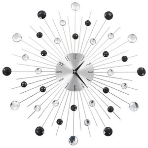 vidaXL Rel&oacute;gio de parede com movimento quartzo design moderno 50 cm