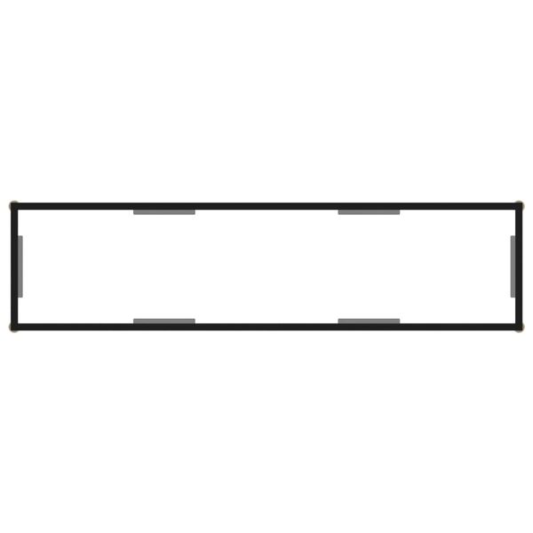 vidaXL Mesa consola 140x35x75 cm vidro temperado transparente