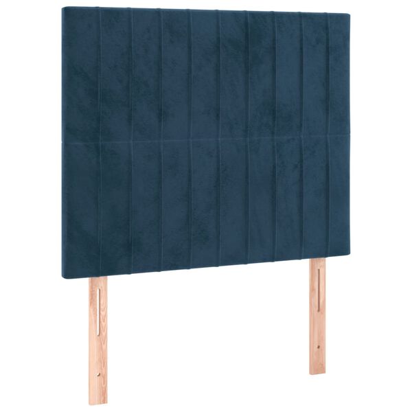 vidaXL Cabeceira Azul Escuro 90x5x118/128 cm Veludo