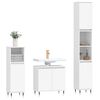 vidaXL 3 pcs conjunto móveis casa de banho madeira processada branco