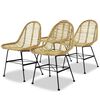vidaXL Cadeiras de jantar 4 pcs vime genu&iacute;no
