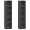 vidaXL Arm&aacute;rios para CD 2 pcs 21x16x93,5 cm contraplacado cinzento