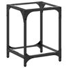 vidaXL Mesa de centro c/ topo em vidro transparente 30x30x40 cm a&ccedil;o
