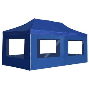 vidaXL Tenda dobr&aacute;vel profissional com paredes alum&iacute;nio 6x3m azul