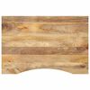 vidaXL Tampo de mesa com curva 100x60x2,5cm mangueira &aacute;spera maci&ccedil;a