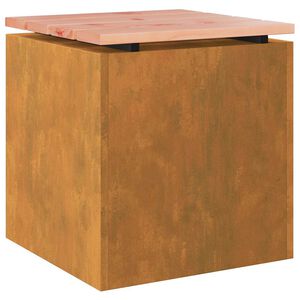 vidaXL Banco de jardim Ferro Enferrujado 40 x 40 x 43 cm A&ccedil;o corten