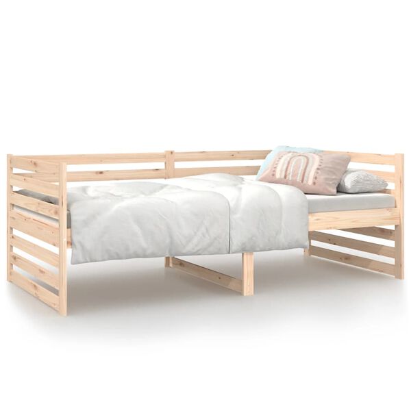 vidaXL Sof&aacute;-cama sem colch&atilde;o 90x190 cm madeira de pinho maci&ccedil;a