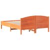 vidaXL Cama sem colch&atilde;o 135x190 cm madeira pinho maci&ccedil;a castanho-mel