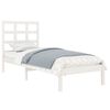 vidaXL Estrutura de cama 100x200 cm madeira maci&ccedil;a branco