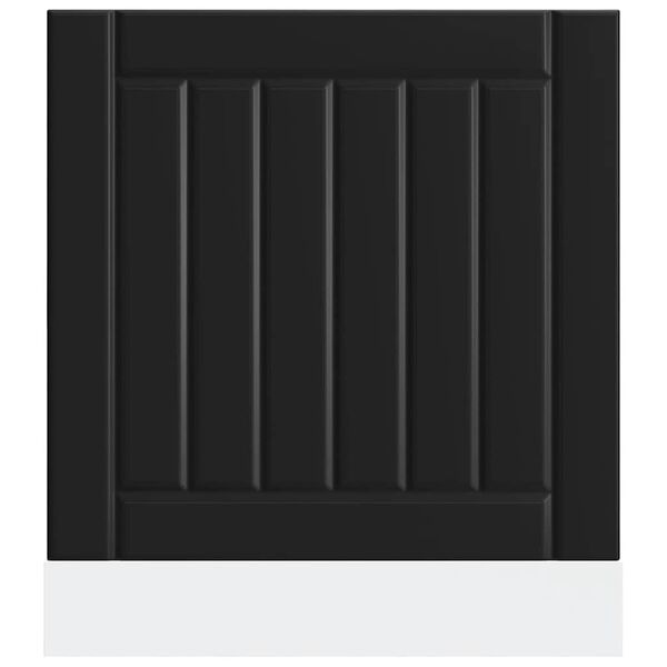 vidaXL Painel máquina lavar louça Lucca preto derivados de madeira