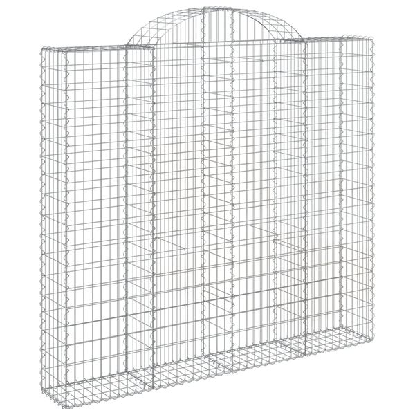 vidaXL Cestos gabião arqueados 11 pcs 200x50x180/200 ferro galvanizado