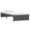 vidaXL Estrutura cama pequena solteiro 75x190 cm madeira maci&ccedil;a cinza