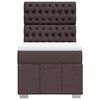 vidaXL Cama com molas/colch&atilde;o 90x190 cm tecido castanho-escuro