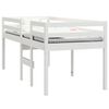 vidaXL Cama alta 75x190 cm madeira de pinho maci&ccedil;a branco