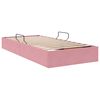 vidaXL Cama com Armazenamento com cabeceira Rosa 90 x 190 cm Veludo