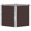 vidaXL Canteiro elevado jardim aço galvanizado 129x129x77 cm castanho