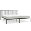 vidaXL Estrutura de cama em metal com cabeceira 180x200 cm preto