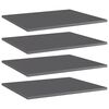 vidaXL Prateleiras para estante 4 pcs 60x50x1,5cm contraplacado cinza