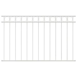 vidaXL Elemento de Cerca ASSEN Branco 170 x 80 cm A&ccedil;o