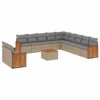 vidaXL 12 pcs conjunto de sof&aacute;s p/ jardim com almofad&otilde;es vime PE bege