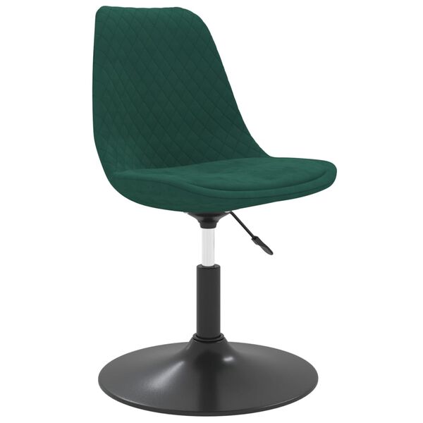 vidaXL Cadeiras de jantar girat&oacute;rias 6 pcs veludo verde-escuro