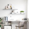 vidaXL Prateleiras de parede 2 pcs 120x23,5x3,8cm MDF cinzento-cimento