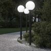 vidaXL Lumin&aacute;rias de balizamento com sensor, 3 unidades, 120 cm, pretas, IP44