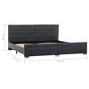 vidaXL Estrutura de cama 180x200 cm camur&ccedil;a artificial cinzento