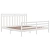 vidaXL Estrutura de cama super king pinho maci&ccedil;o 180x200 cm branco