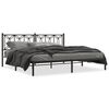 vidaXL Estrutura de cama com cabeceira 193x203 cm metal preto