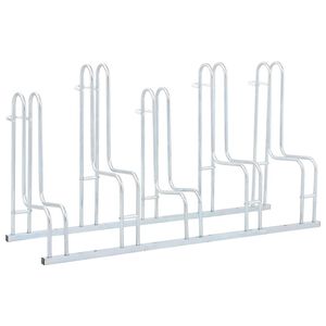 vidaXL Suporte independente para 5 bicicletas a&ccedil;o galvanizado