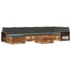 vidaXL Conjunto de Sof&aacute;s para Exterior 8 unid. Natural e Antracite